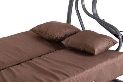 Havegynge 200x120 cm Brun med Liggefunktion
