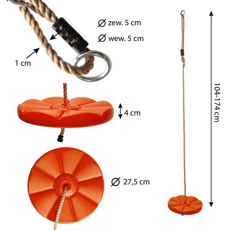 Havegynge Blomst Ø27,5 cm Orange