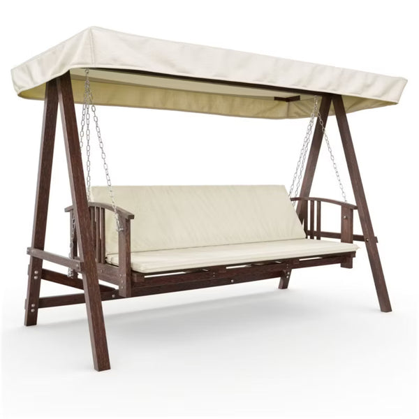 Havegynge Estri 237x126x185 cm Cremefarvet Træ