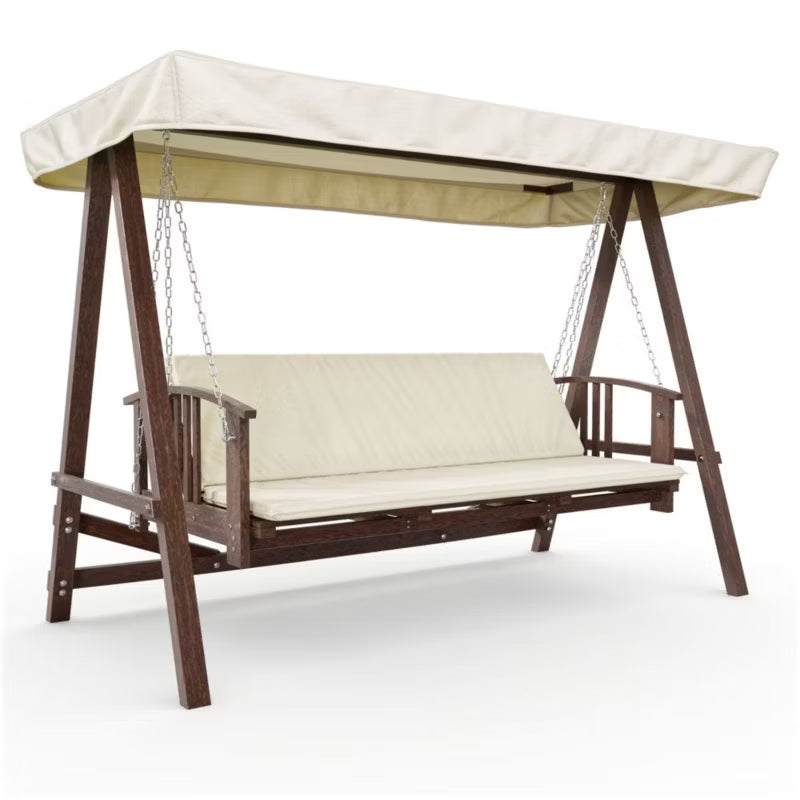 Havegynge Estri 237x126x185 cm Cremefarvet Træ