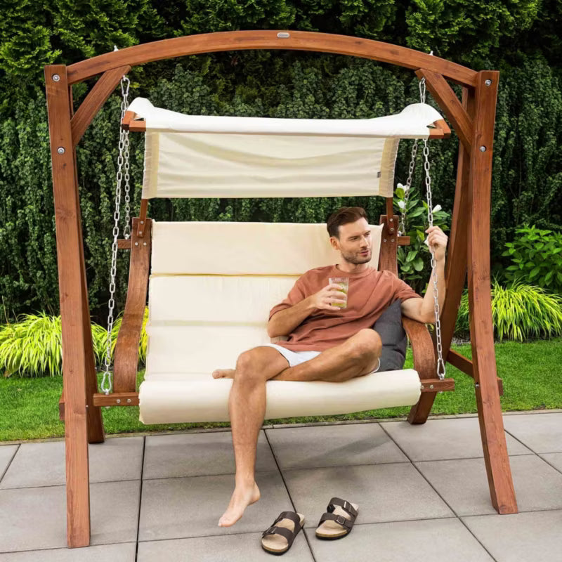 Havegynge Pergia 2-Personers Træ Creme