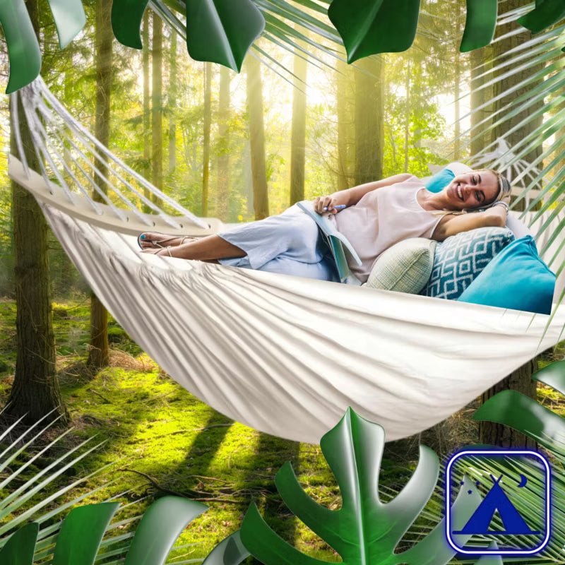 Havehængekøje Dobbelt 250x150 cm Hvid