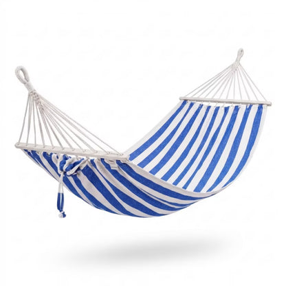 Havehængekøje Dobbelt 250x150 cm med Træstang Flerfarvet