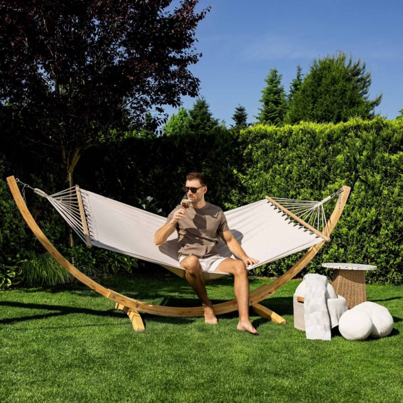 Havehængekøje DV-095HWS Trevia 320x120 cm Træstativ