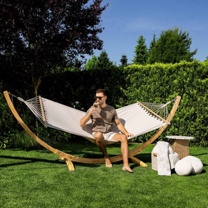 Havehængekøje DV-095HWS Trevia 320x120 cm Træstativ