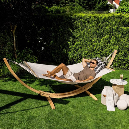 Havehængekøje DV-095HWS Trevia 320x120 cm Træstativ