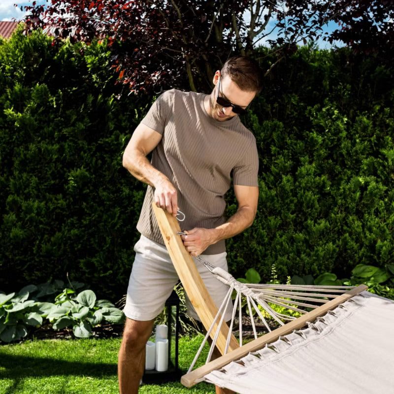Havehængekøje DV-095HWS Trevia 320x120 cm Træstativ