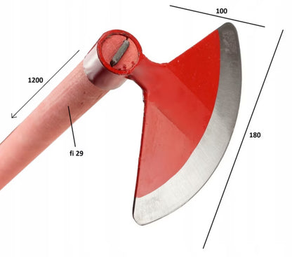 Havehakke Smedet Rund 18 cm med Træskaft 120 cm