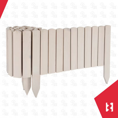 Havehegn 200x20 cm Hvid Træ