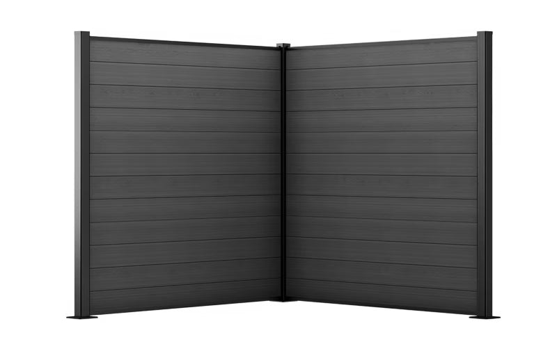 Havehegn 3,6 m x 183 cm Grå Komposit