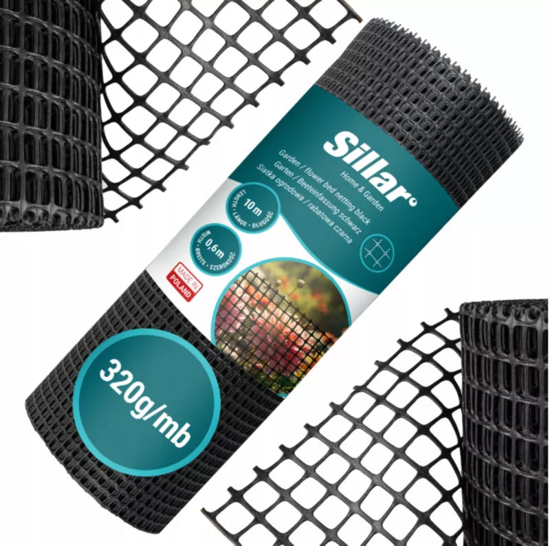 Havehegn 60 cm x 10 m Sort Plast
