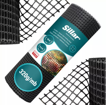 Havehegn 60 cm x 10 m Sort Plast