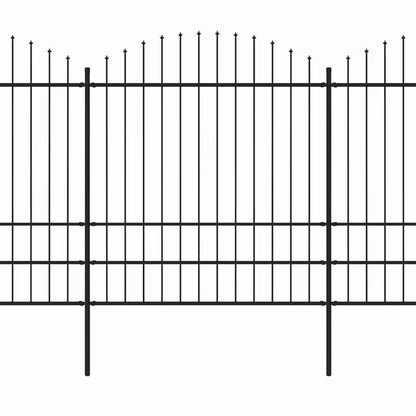 Havehegn 850x200 cm Sort Stål 5 Stk