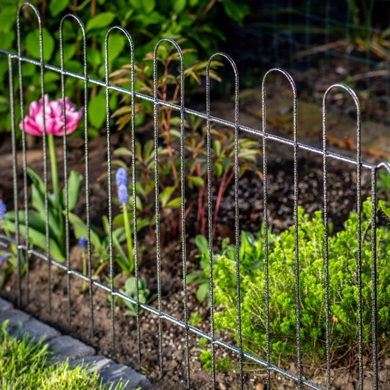 Havehegn Metal 99 cm Dekorativt Blomsterbedshegn