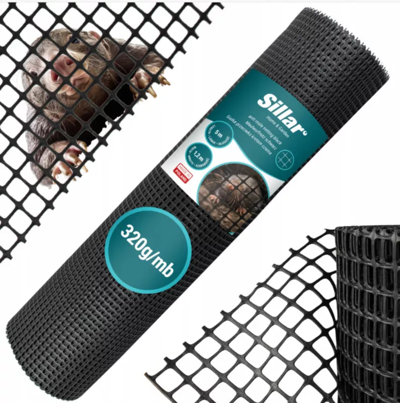 Havehegn Plast 1,2x5 m Sort