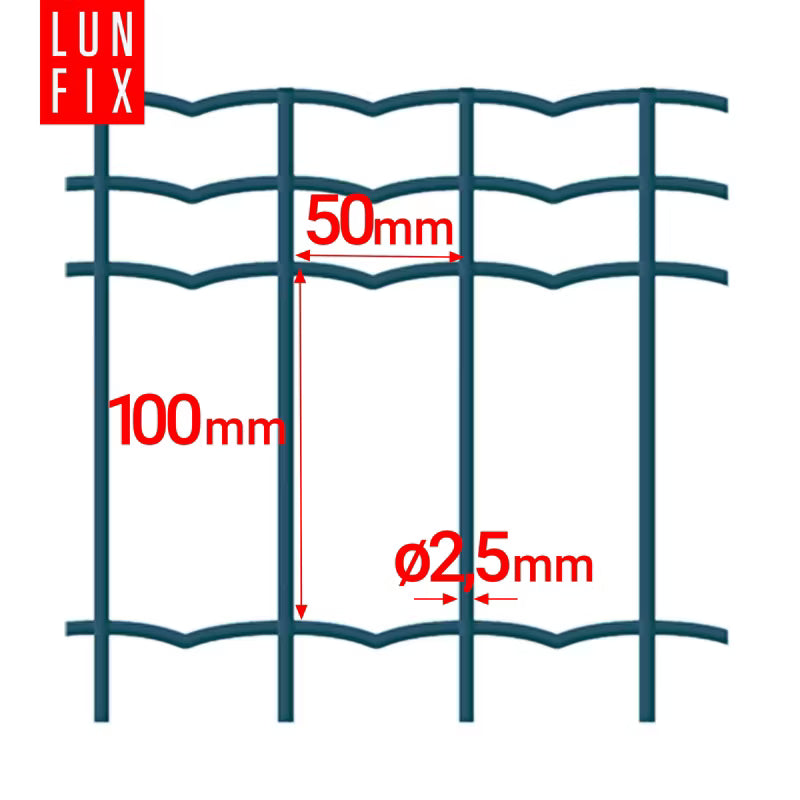Havehegn Svejst 120 cm x 25 m Antracit