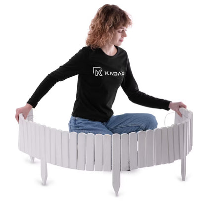 Havehegn Træ 200x20 cm Hvid