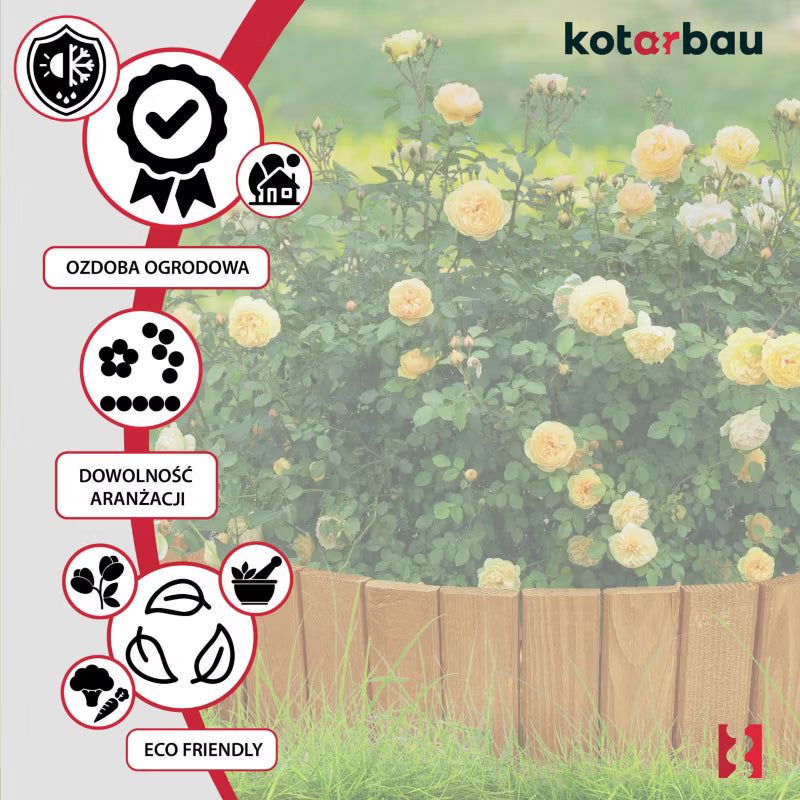 Havehegn Træ Nedstikkeligt Egetræ 200x20 cm