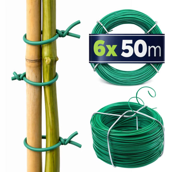 Havehegnstråd PVC 0,7 mm Grøn 6 Stk.