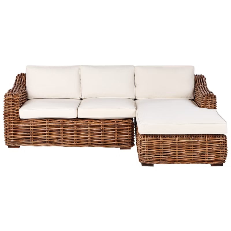 Havehjørnesofa Briatico 230x150 cm Natur Rattan