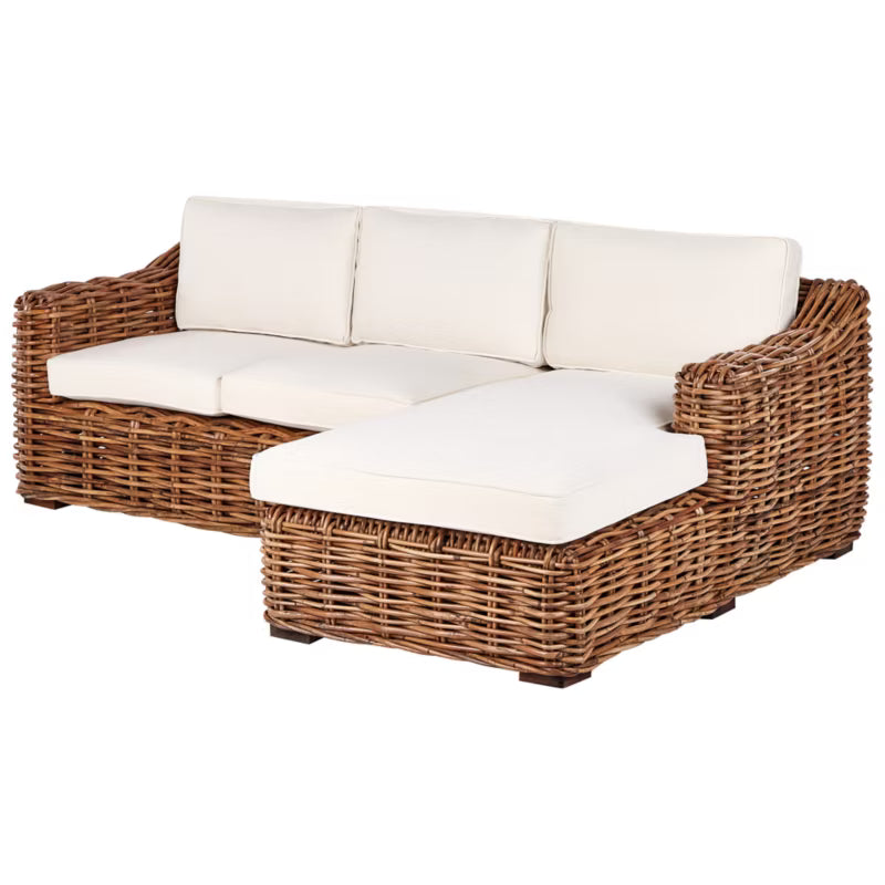Havehjørnesofa Briatico 230x150 cm Natur Rattan