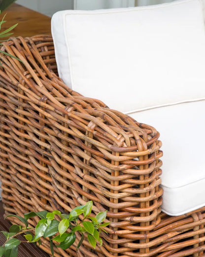 Havehjørnesofa Briatico 230x150 cm Natur Rattan