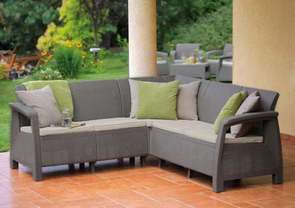 Havehjørnesofa Corfu Relax 190x190 cm Cappuccino