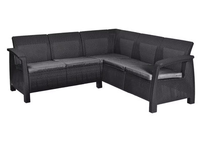 Havehjørnesofa Corfu Relax 190x190 cm Grafitgrå