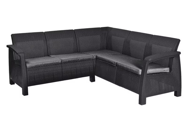 Havehjørnesofa Corfu Relax 190x190 cm Grafitgrå