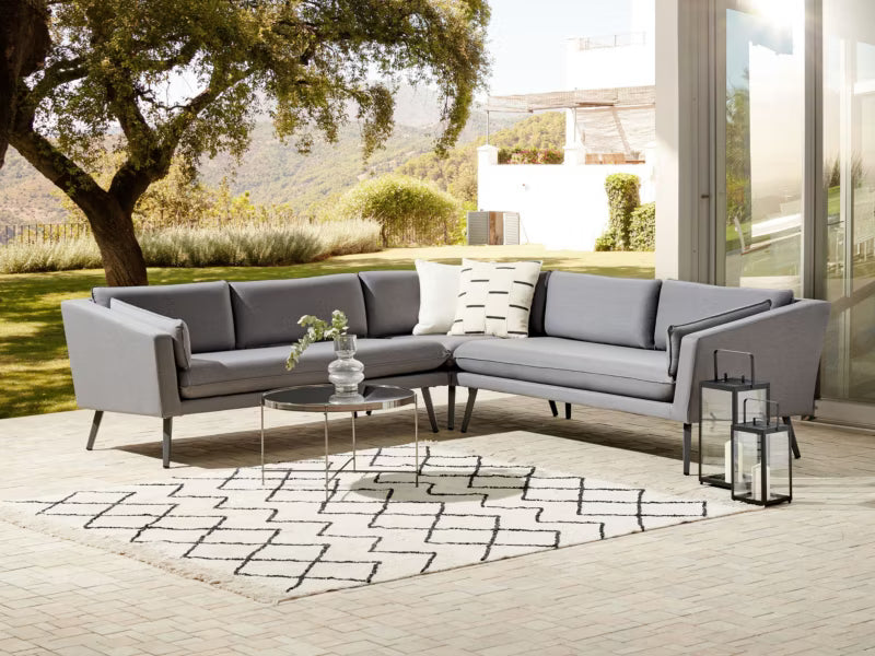 Havehjørnesofa Loretello 5-Personers 243x243 cm Grå