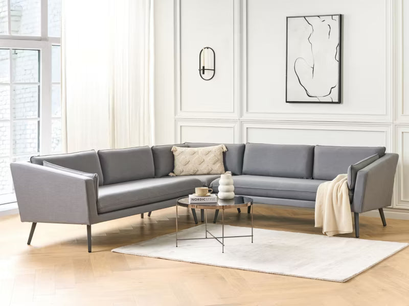 Havehjørnesofa Loretello 5-Personers 243x243 cm Grå