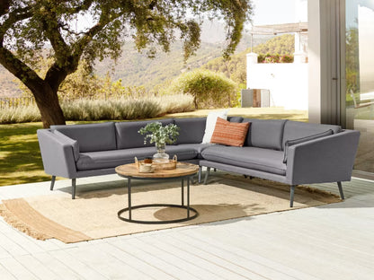 Havehjørnesofa Loretello 5-Personers 243x243 cm Grå