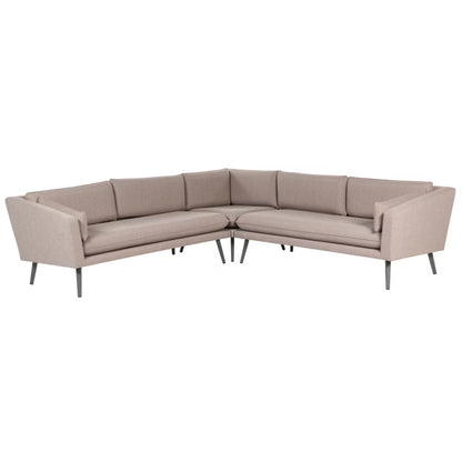 Havehjørnesofa Loretello 5-Personers 243x243 cm Beige