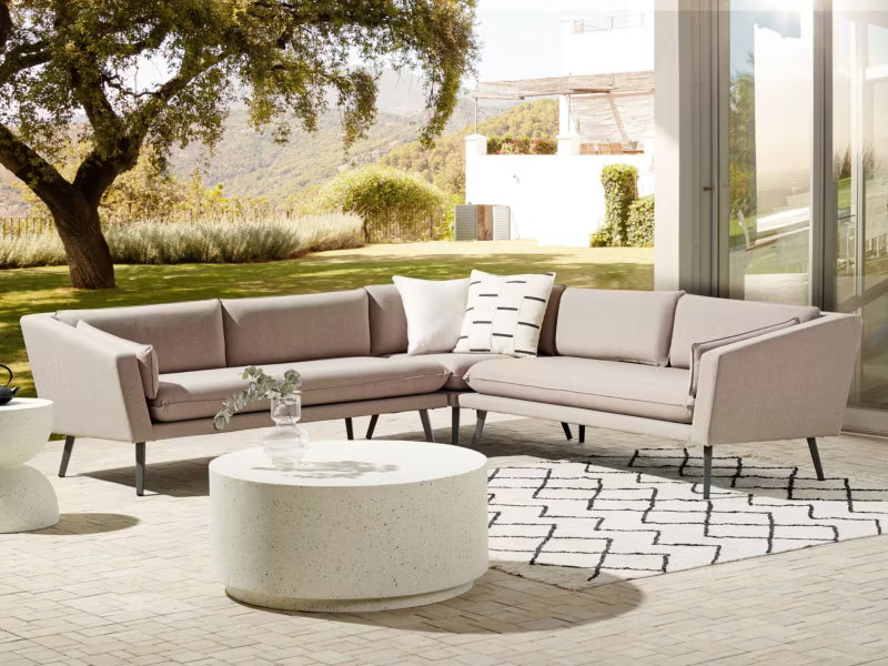 Havehjørnesofa Loretello 5-Personers 243x243 cm Beige