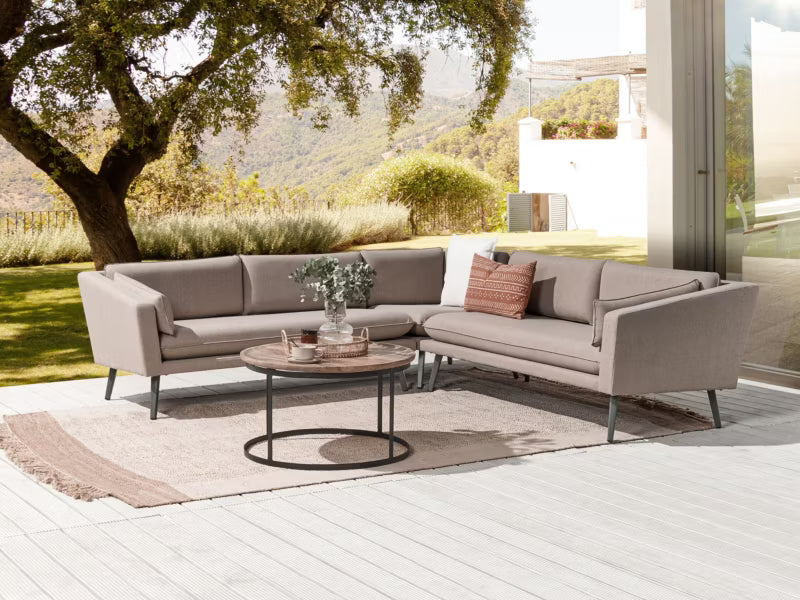 Havehjørnesofa Loretello 5-Personers 243x243 cm Beige