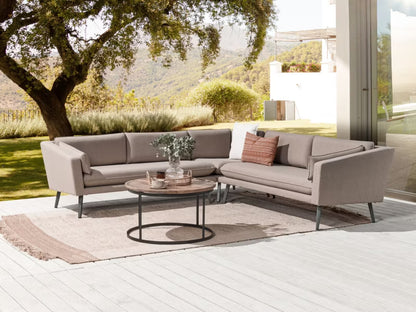 Havehjørnesofa Loretello 5-Personers 243x243 cm Beige