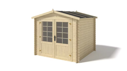 Havehus 2,50x2,50 m 28 mm Træ Natur DOM521