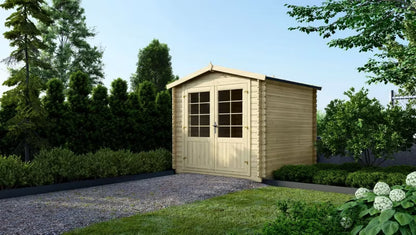 Havehus 2,50x2,50 m 28 mm Træ Natur DOM521