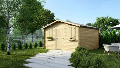 Havehus 4x4 m 16 m² 28 mm Gran Natur