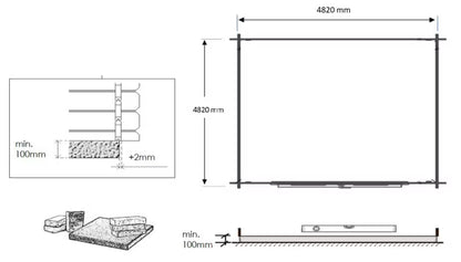 Havehus 5x5 m 28 mm Træ Imprægneret Brun 25 m²