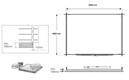 Havehus DOM612 5x5 m 40 mm Natur