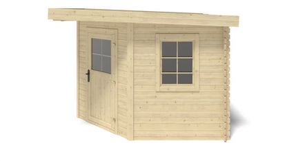 Havehus DOM665 3x3 m 28 mm Gran Natur