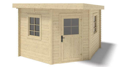 Havehus DOM665 3x3 m 28 mm Gran Natur