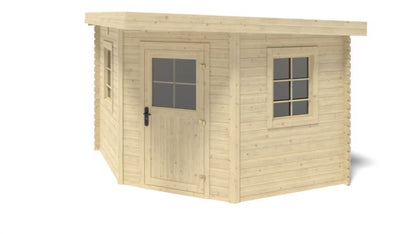 Havehus DOM665 3x3 m 28 mm Gran Natur