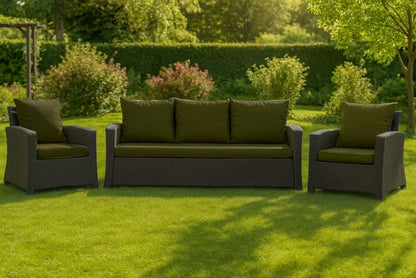 Havehynde til 3-Personers Rattan Sofa 160x50 cm Grøn