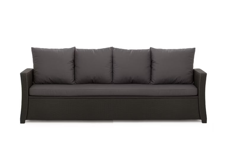 Havehynde til 3-personers Rattan Sofa 170x60 cm Antracit