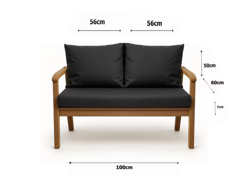 Havehynde til Bænk 100x60 cm Antracit