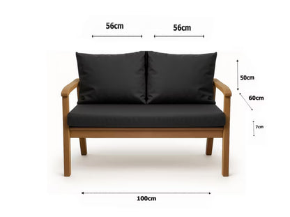 Havehynde til Bænk 100x60 cm Antracit