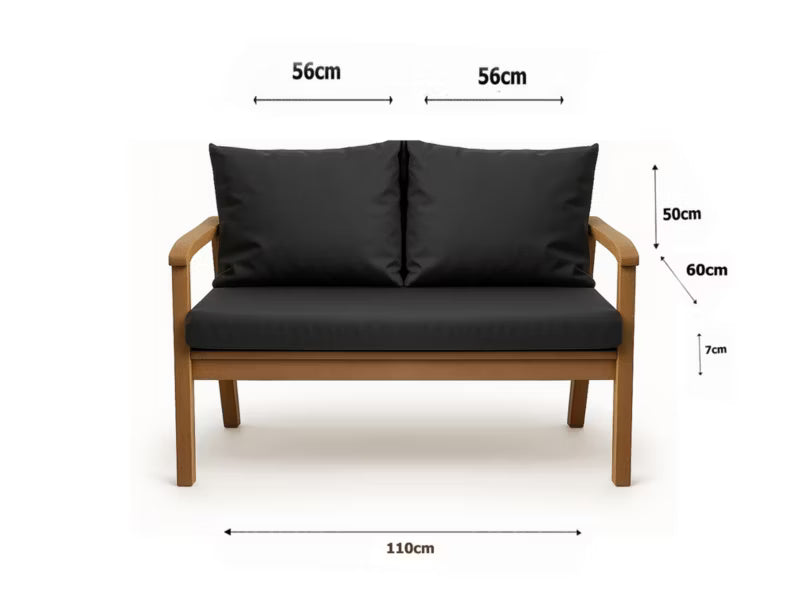 Havehynde til Bænk 110x60 cm Antracit