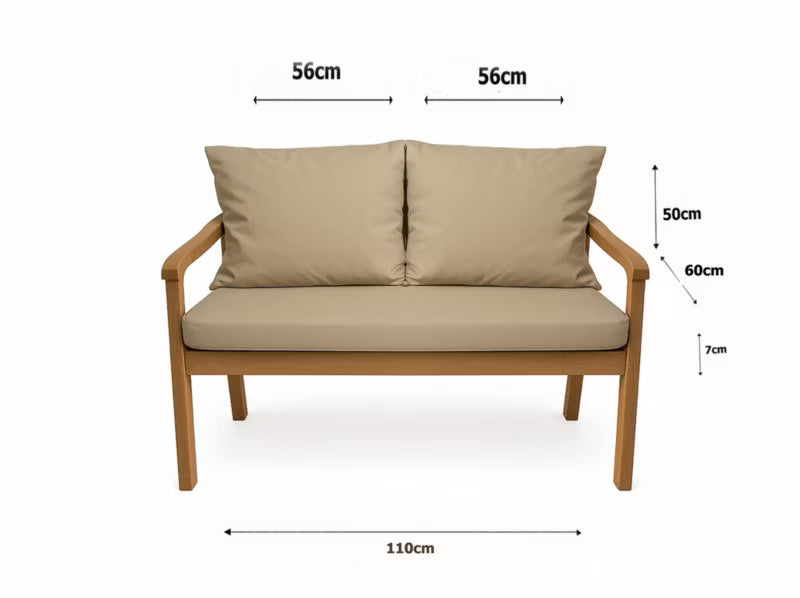 Havehynde til Bænk 110x60 cm Beige